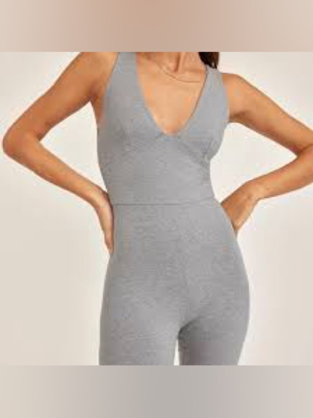 Aritzia The Group by Babaton Soft Contour Jumpsuit Grey Organic Cotton XS